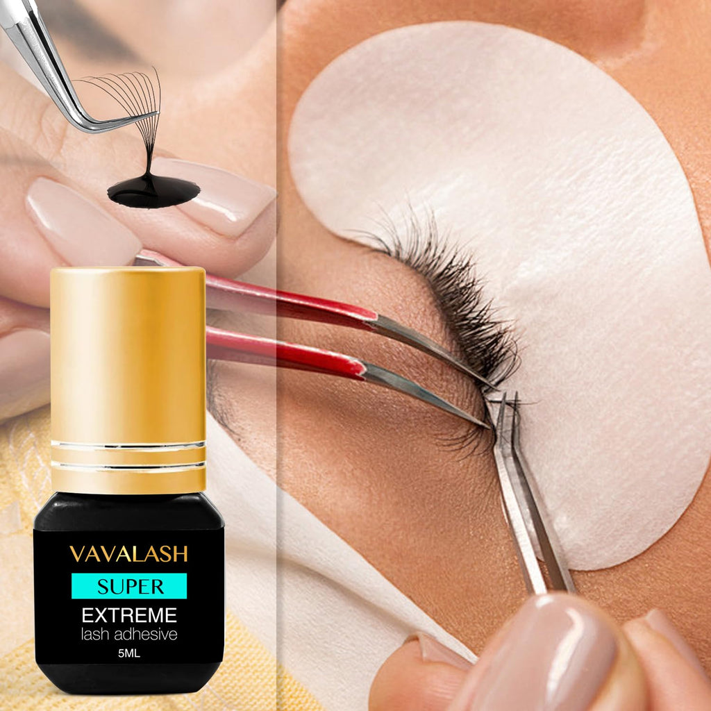 VAVALASH Infinit Super Eyelash Adhesive – 1 Sec Dry Time, Black Lash Glue (5ml) for Pros