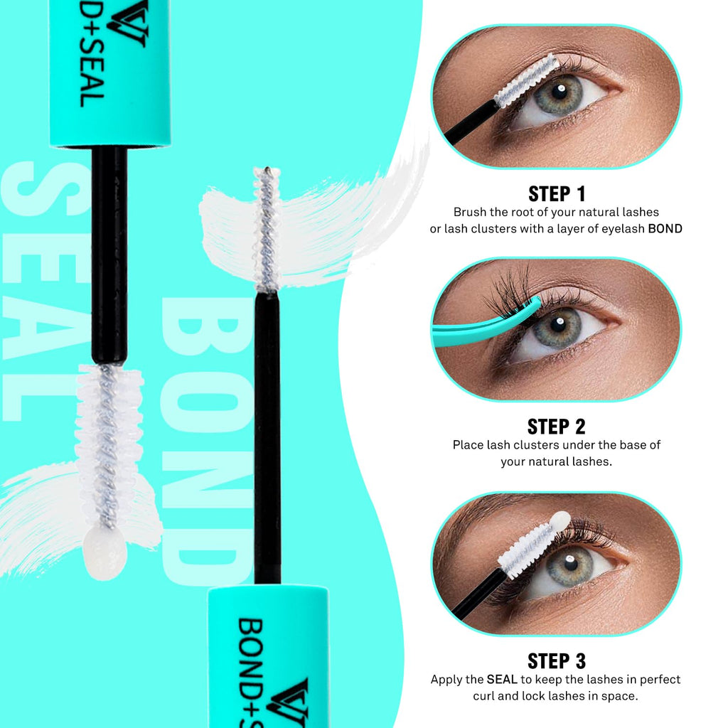 VAVALASH Bond & Seal 2-in-1 Lash Glue – Clear, Waterproof, 48-72h Hold for DIY Extensions