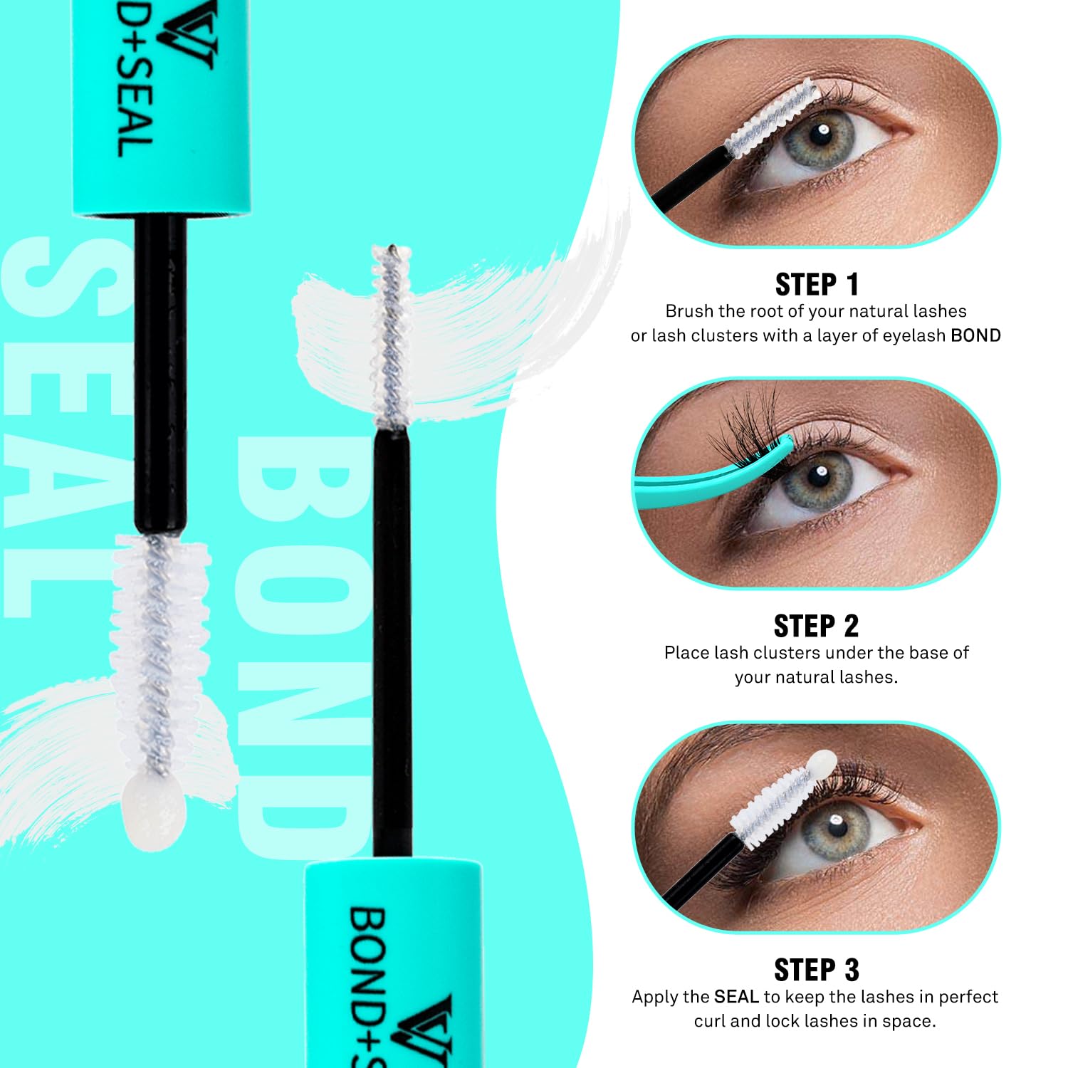 VAVALASH Bond & Seal 2-in-1 Lash Glue – Clear, Waterproof, 48-72h Hold for DIY Extensions