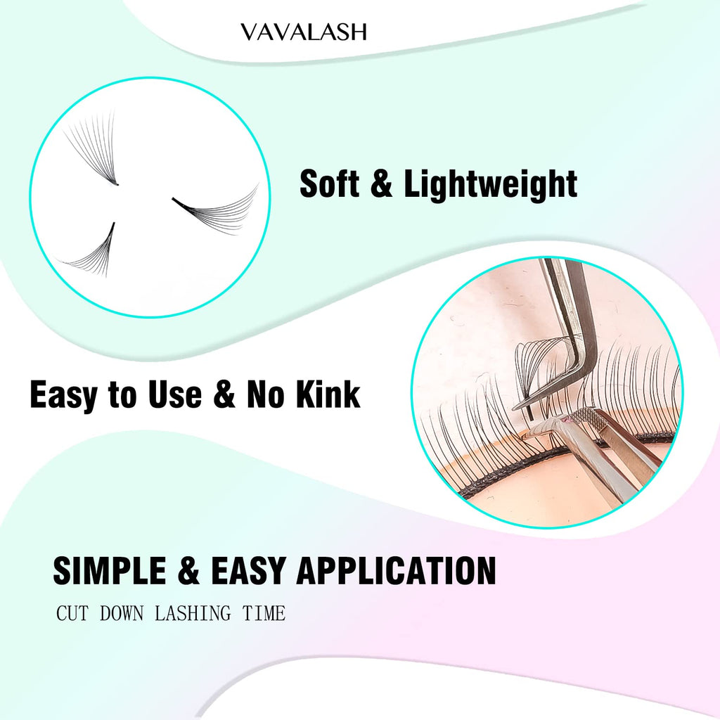 VAVALASH 500 Fans Premade Lash Extensions 9-16mm | Handmade 5D-14D Volume