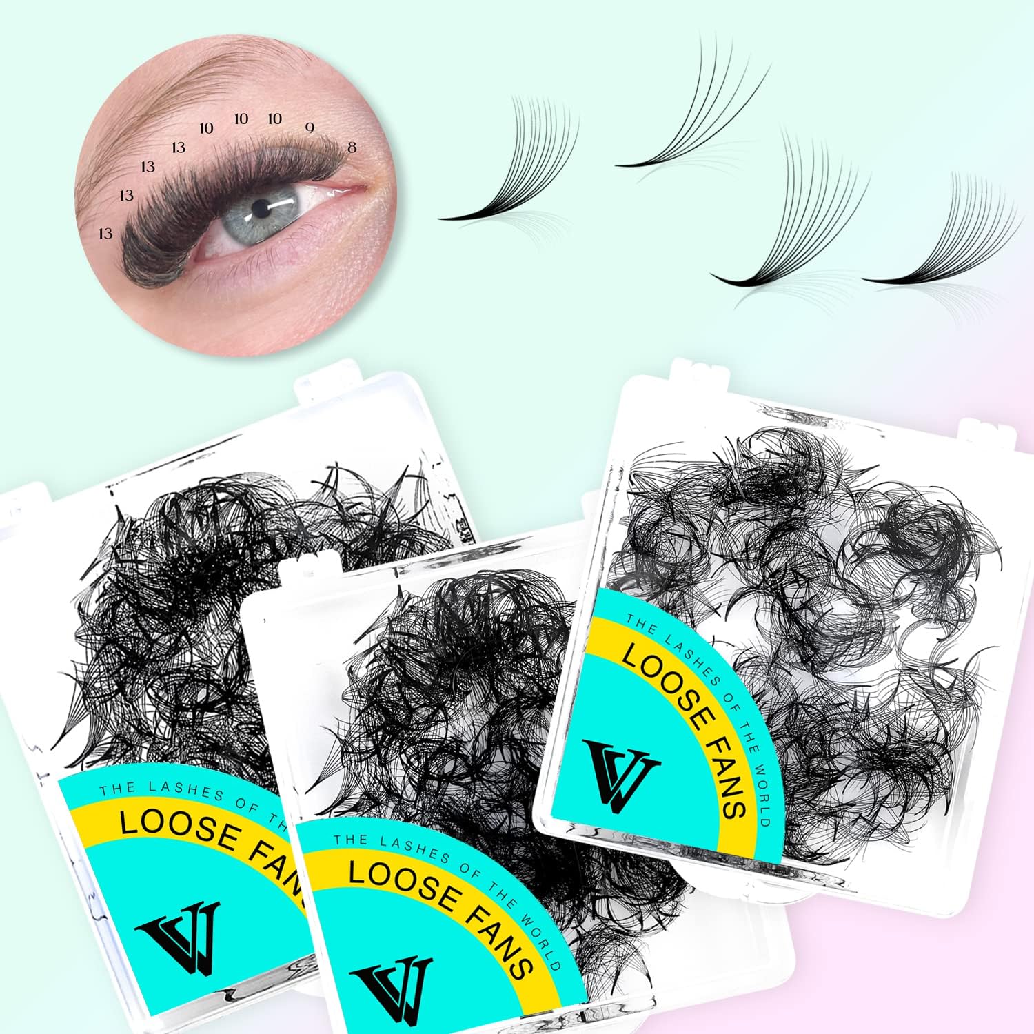 VAVALASH 500 Fans Premade Lash Extensions 9-16mm | Handmade 5D-14D Volume