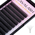 VAVALASH W-shaped 5D Premade Fans Lashes - 0.07 D Curl Matte Black