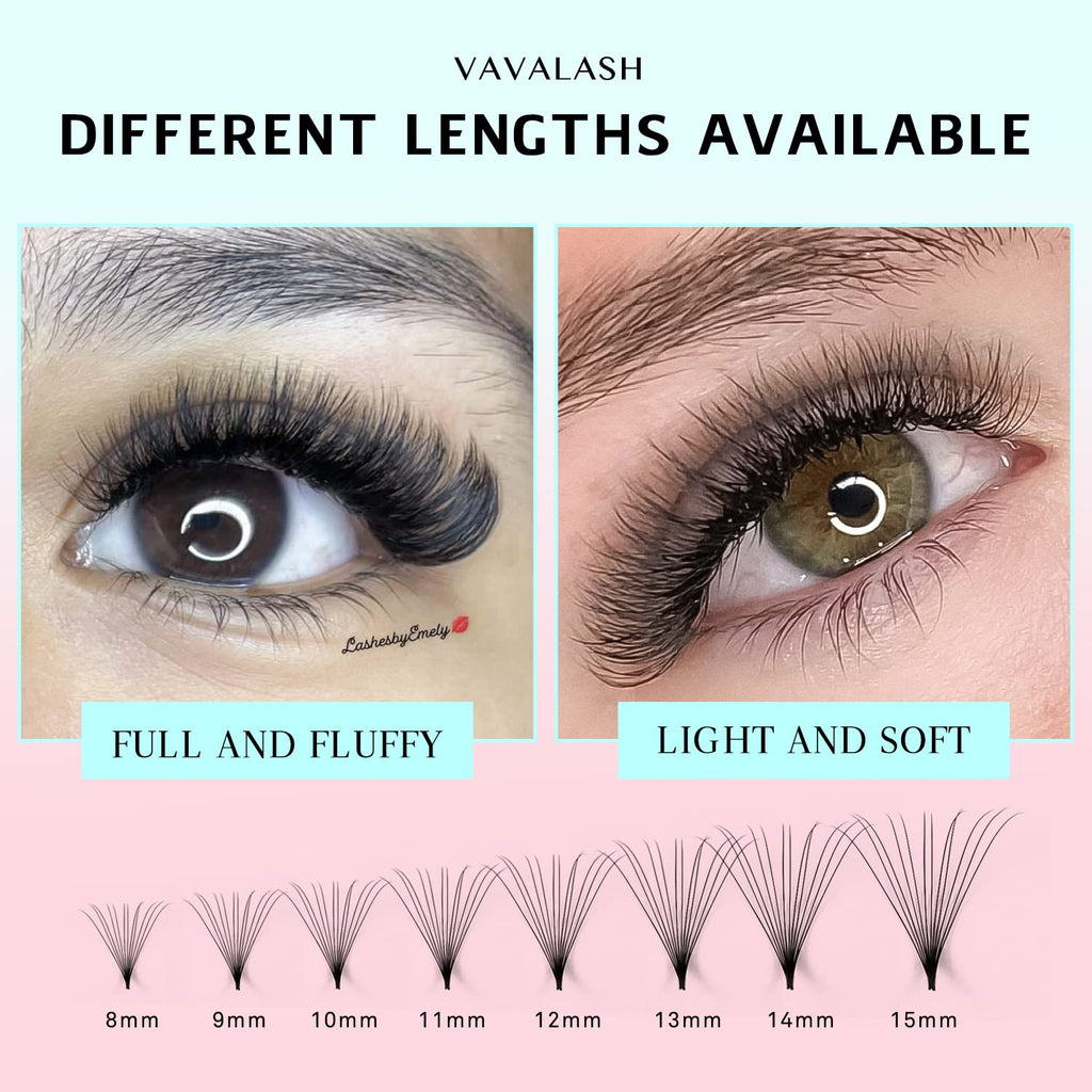 VAVALASH 600 Premade Lash Fans – 5D-24D Promade Loose Fans, Thin Base