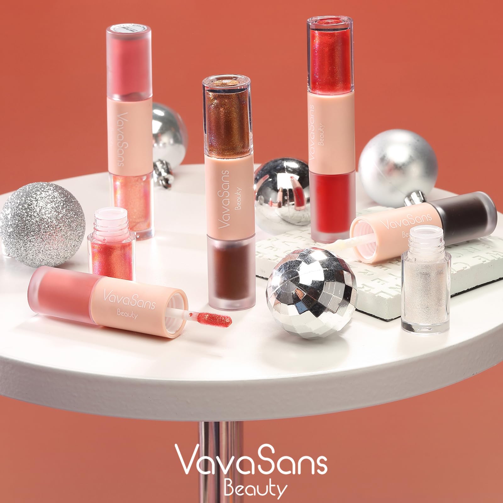 VavaSans Rose Pink Lip Plumper Gloss – Matte Lip Color, Glossy Shine, Long-Lasting