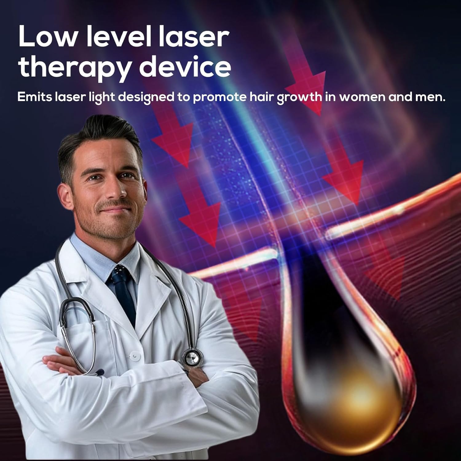 Vavis Lasercomb-001: Laser Therapy Hair Growth Comb for Women & Men