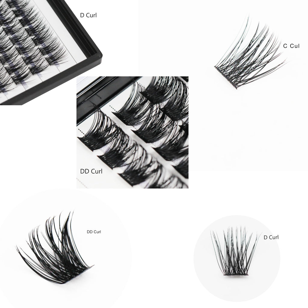 VAYATOR Lashes Mixed Kit — 8–20mm D Curl & DD Curl False Lashes, Bond & Seal Kit
