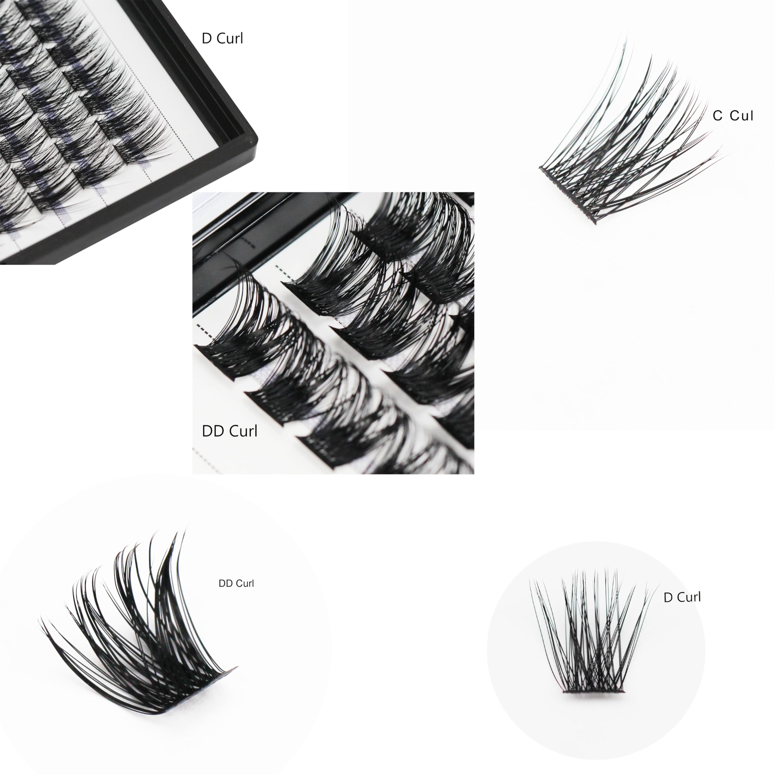 VAYATOR Lashes Mixed Kit — 8–20mm D Curl & DD Curl False Lashes, Bond & Seal Kit