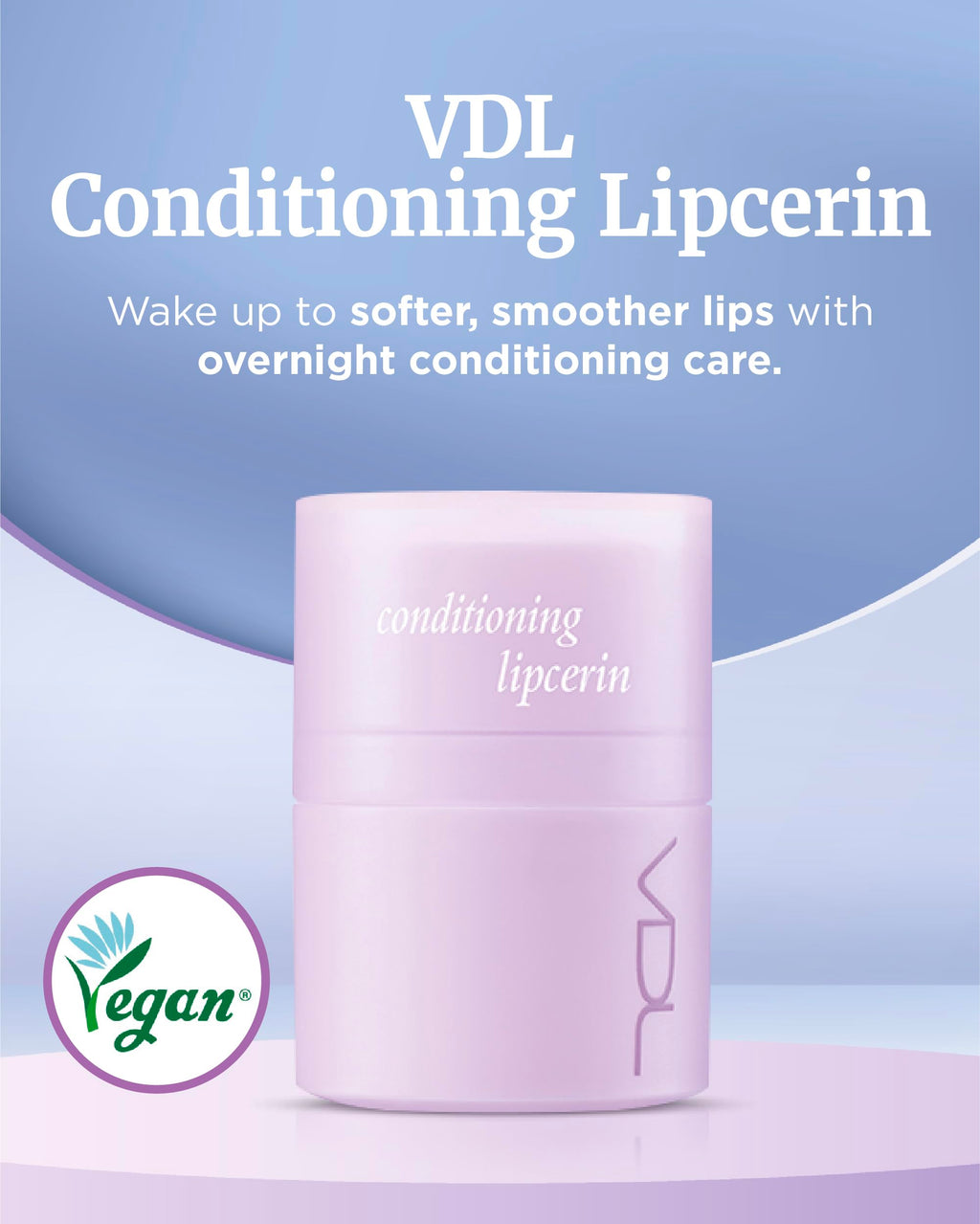 VDL Herbal Lipcerin Lip Gloss Balm (0.5oz) – Bergamot, Mallow Leaf & Sage | Moisturizing, Plumping, Conditioning