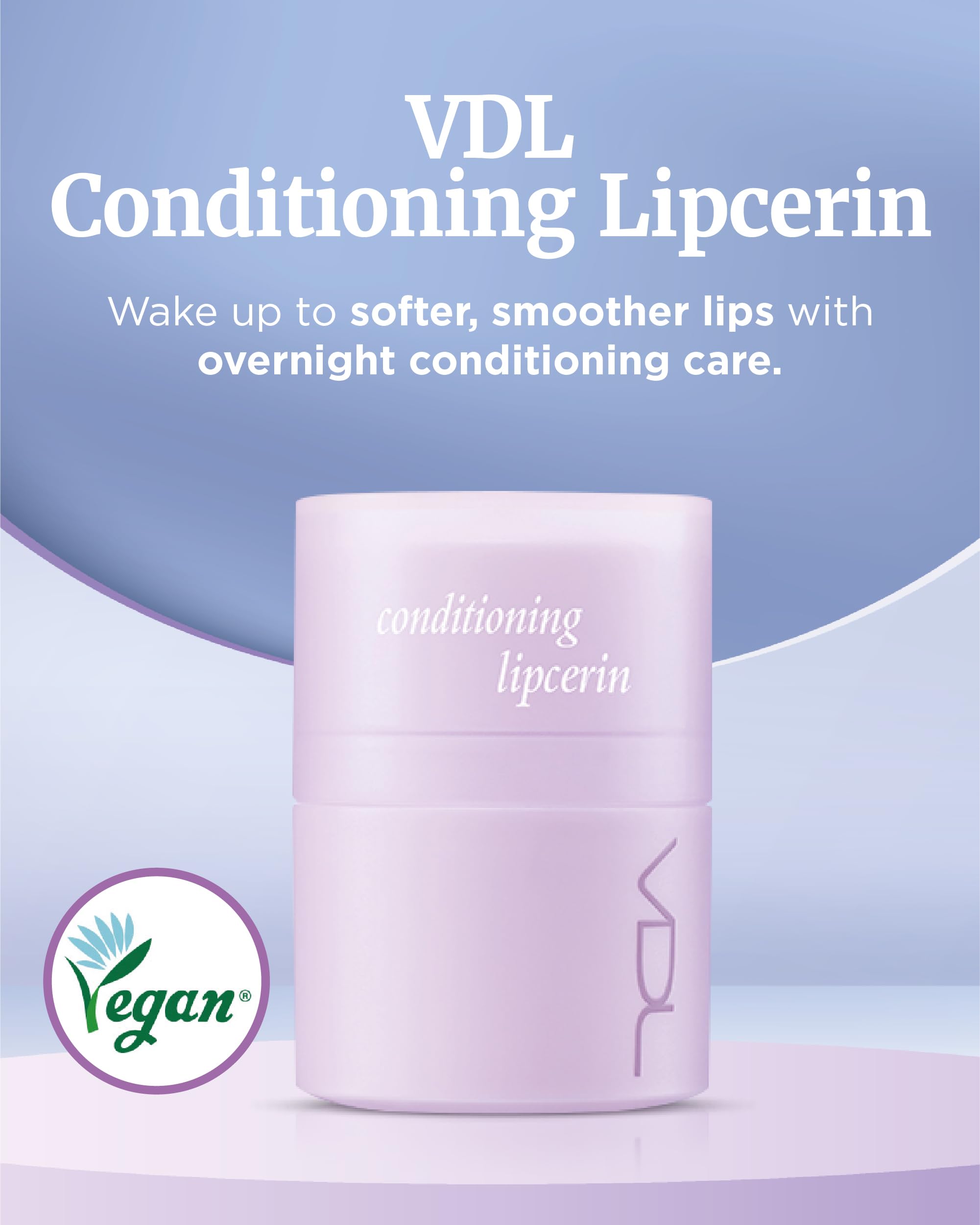 VDL Herbal Lipcerin Lip Gloss Balm (0.5oz) – Bergamot, Mallow Leaf & Sage | Moisturizing, Plumping, Conditioning