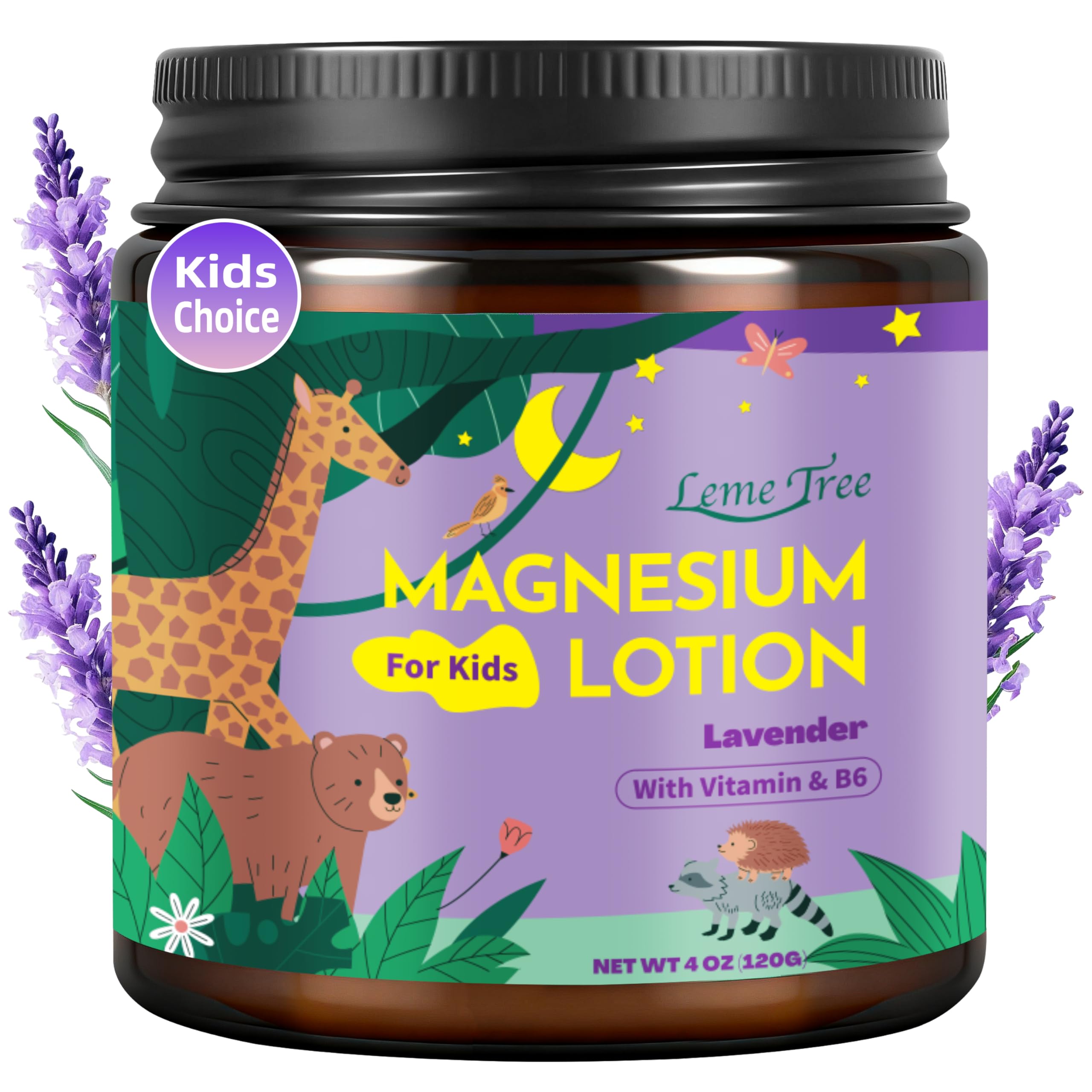 Veakson Magnesium Lotion for Kids & Babies – Lavender Sleep Support, 4 oz