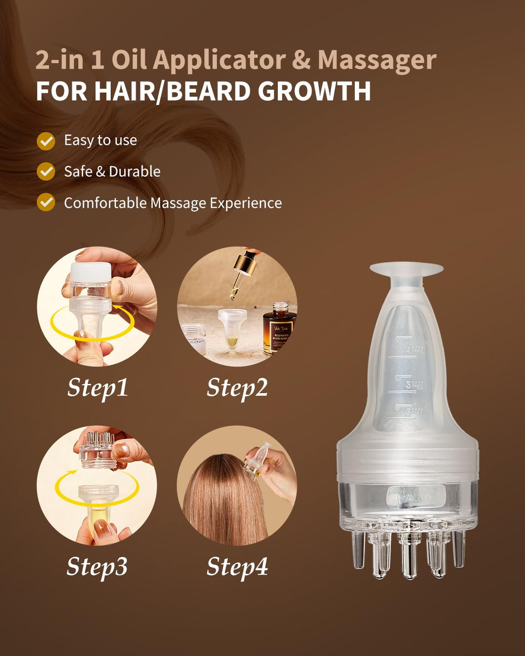 Hair Care Essential Set | Scalp Massager, Argan Rosemary Serum | VEDA TINDA SCENT