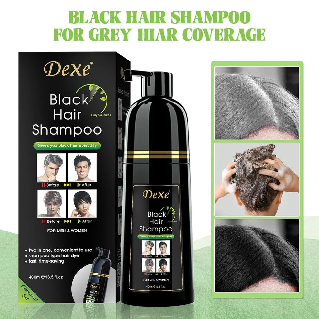 Vedora Instant Black Hair Shampoo 400ml – Semi-Permanent Black Dye