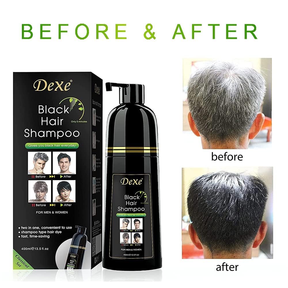 Vedora Instant Black Hair Shampoo 400ml – Semi-Permanent Black Dye