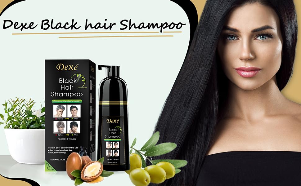 Vedora Instant Black Hair Shampoo 400ml – Semi-Permanent Black Dye