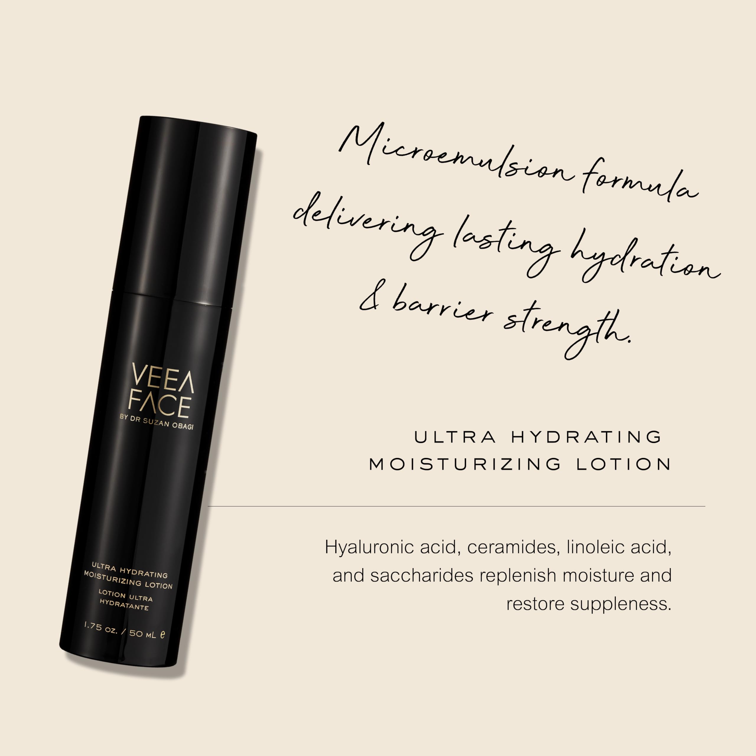 Veea Face by Dr. Suzan Obagi – Ultra Hydrating Moisturizing Lotion | Lightweight, Rich Hydration