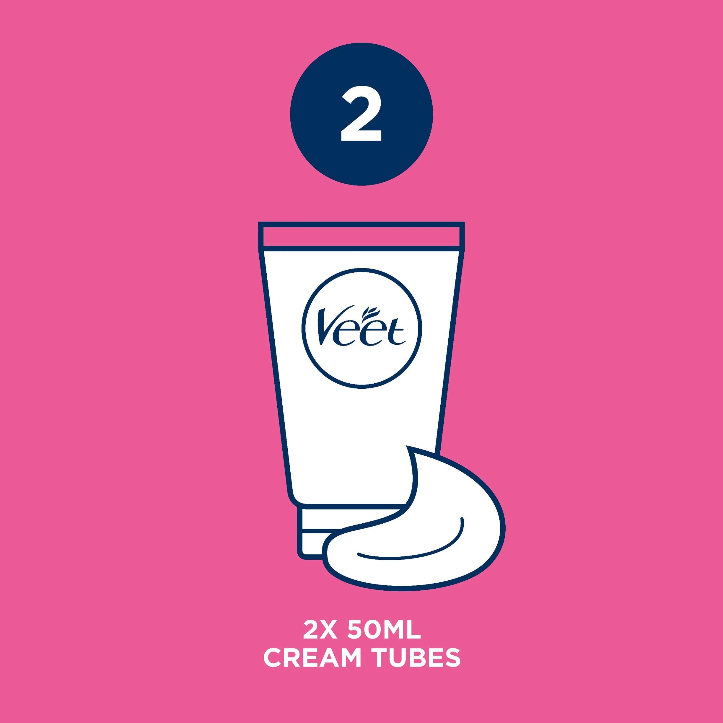 Veet Face Cream Kit Sensitive (2x50ml) – Up to 7 Days Smoothness