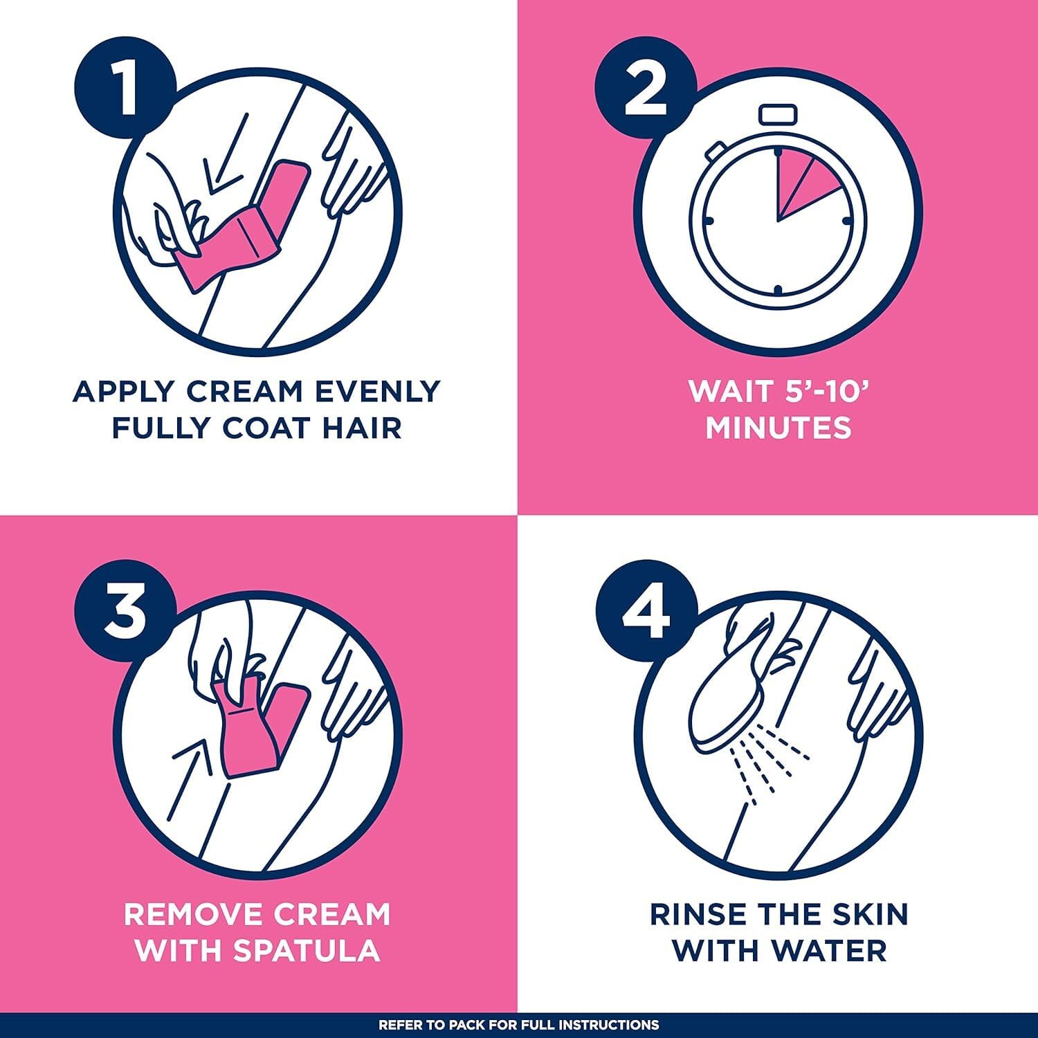Veet Fast Acting Gel Cream Hair Remover for Women – 6.78 oz (Pack of 3)