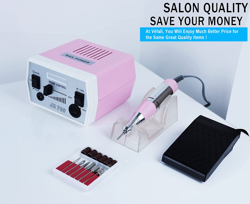 Véfaîî JD700 Nail Drill – Upgraded 30,000 RPM Electric Nail File for Acrylics