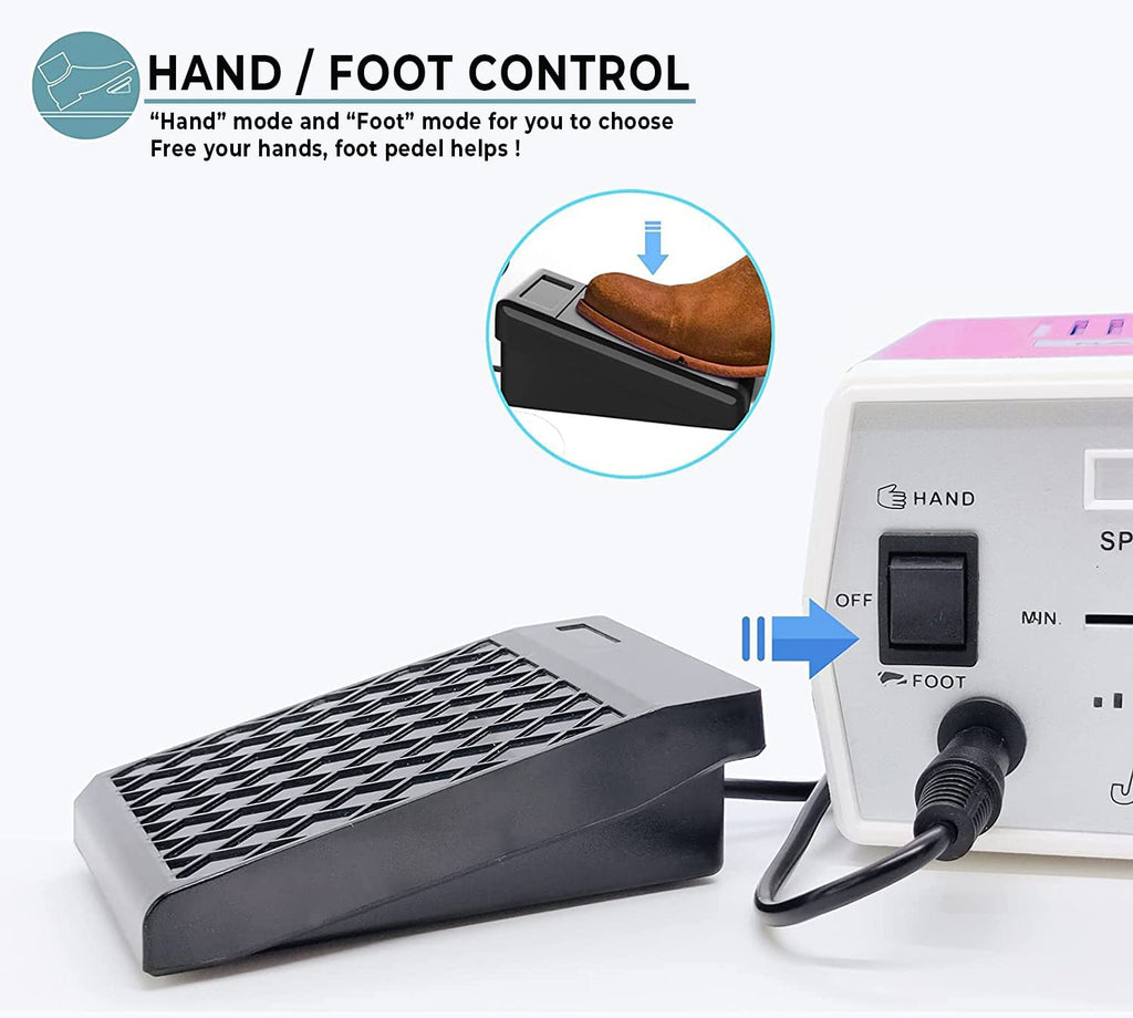 Véfaîî JD700 Nail Drill – Upgraded 30,000 RPM Electric Nail File for Acrylics
