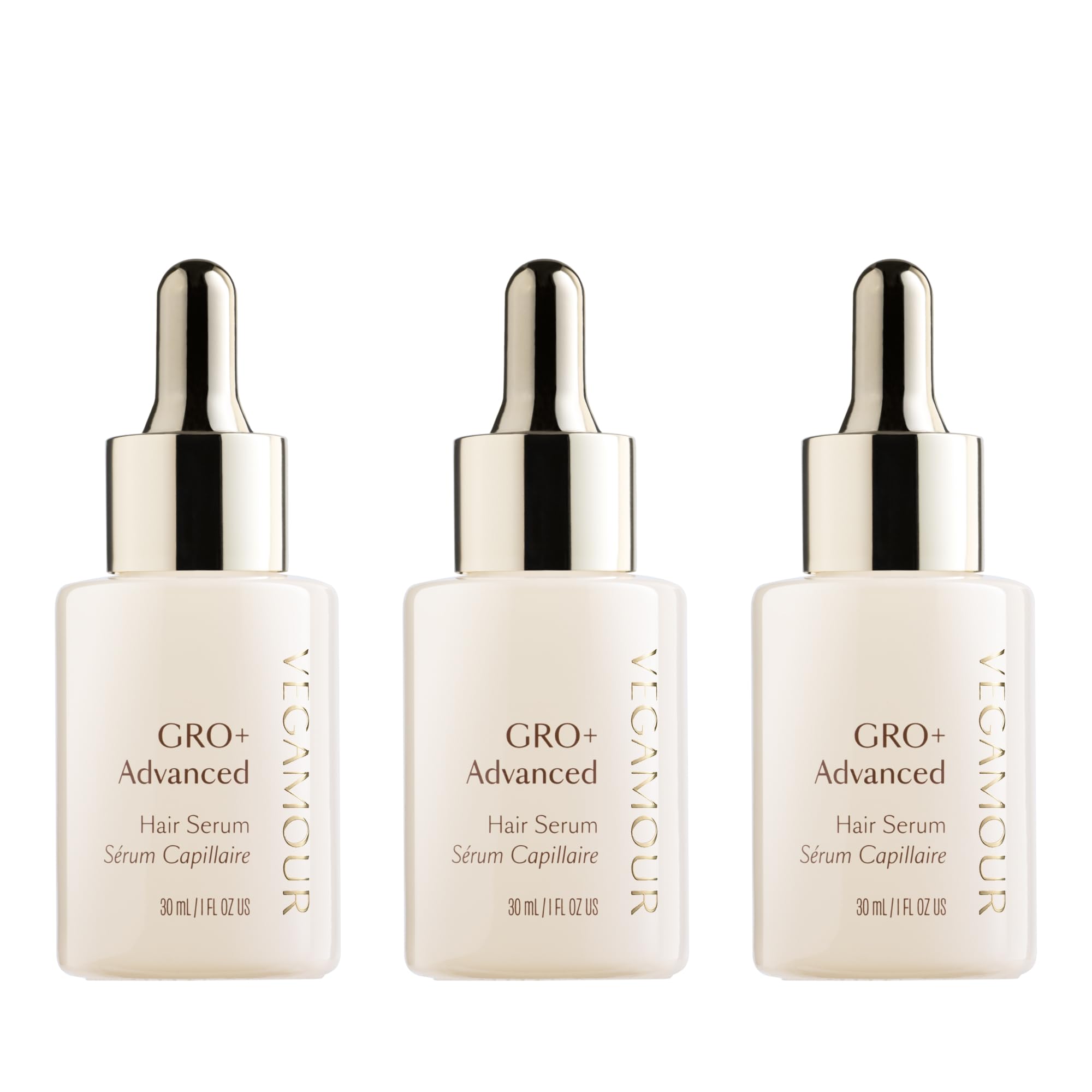 VEGAMOUR GRO+ Advanced Hair Serum 3-Pack – Improve Density, Reduce Shedding, Healthy Scalp