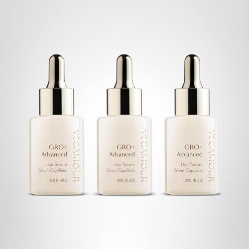VEGAMOUR GRO+ Advanced Hair Serum 3-Pack – Improve Density, Reduce Shedding, Healthy Scalp
