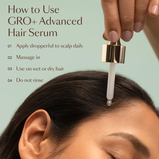 VEGAMOUR GRO+ Advanced Hair Serum 3-Pack – Improve Density, Reduce Shedding, Healthy Scalp