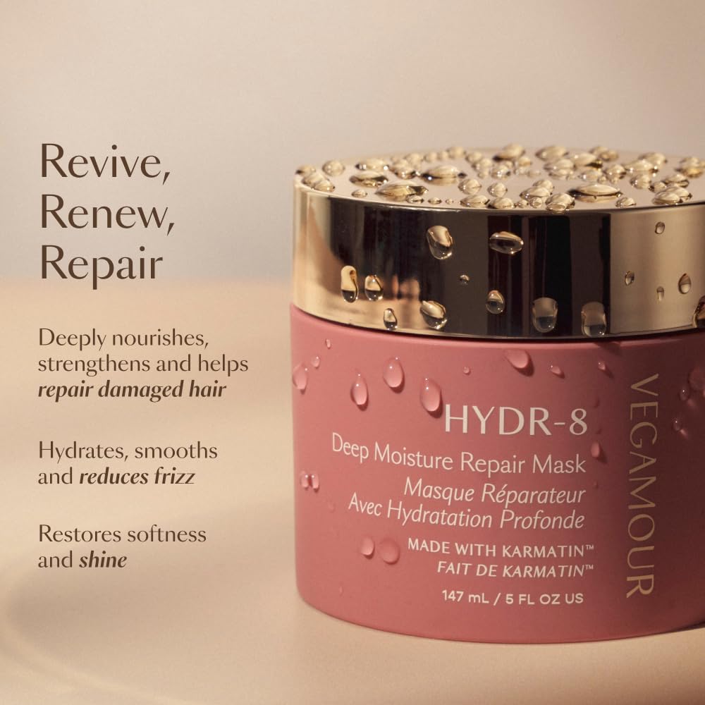 VEGAMOUR HYDR-8 Deep Moisture Repair Mask | Sulfate-Free Deep Conditioner for Dry, Damaged Hair 5 fl oz