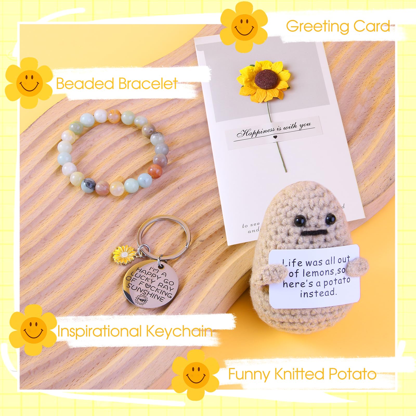 VEHODEVIA Sunshine Cheer Up Gift Box – Birthday & Get Well Gift for Women