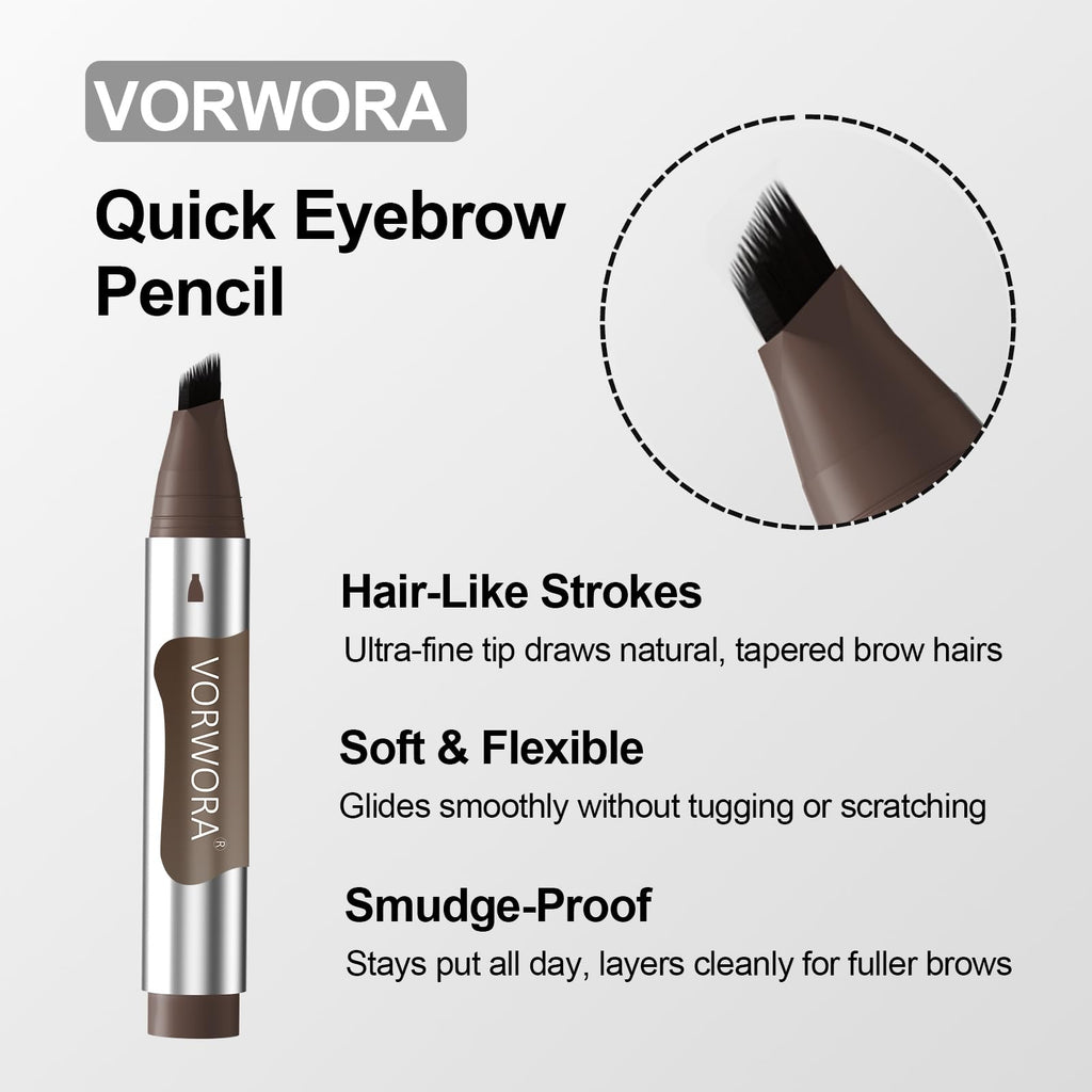 VEIAH Eyebrow Pen – Hair-Like Strokes, Waterproof & Long-Lasting (Brown)