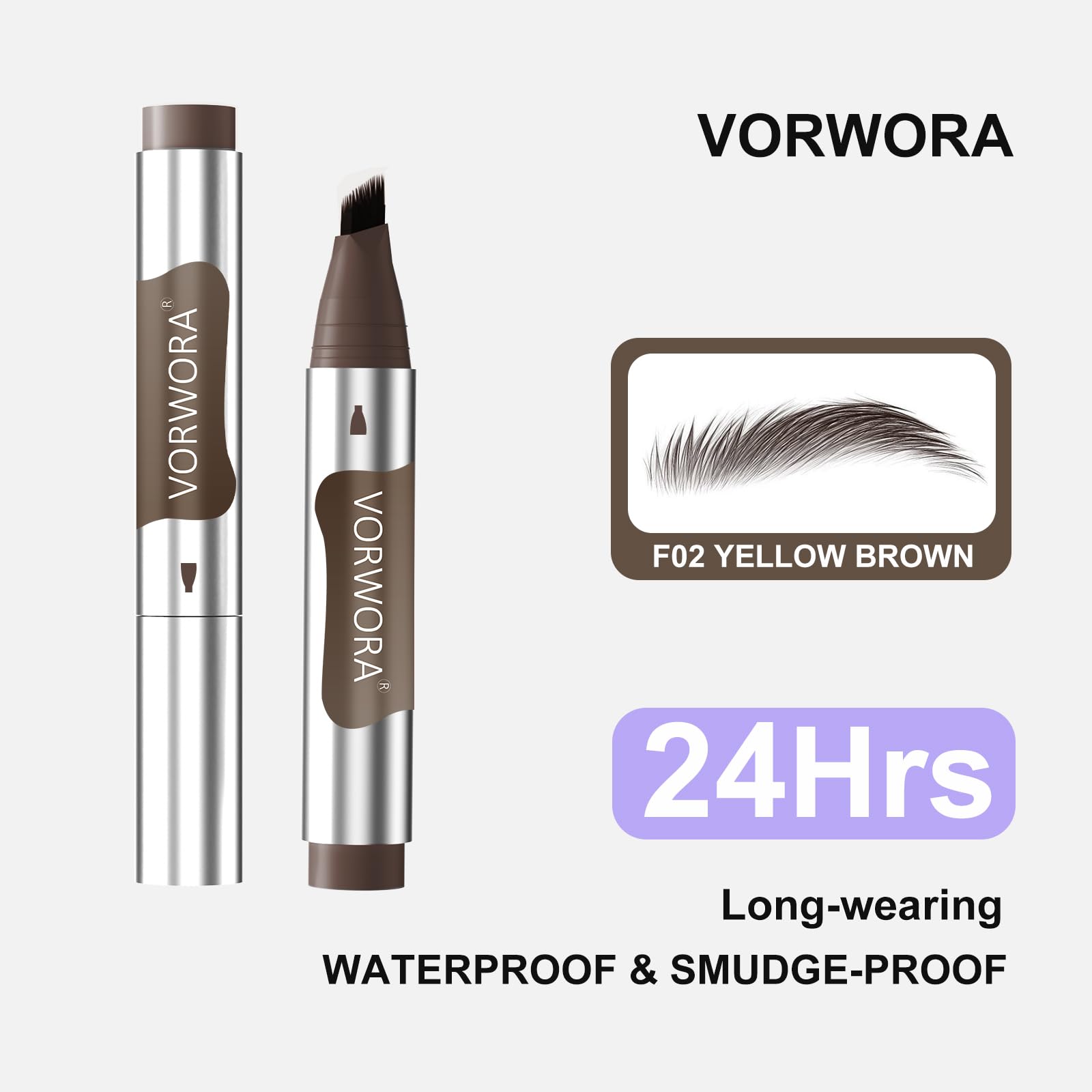VEIAH Eyebrow Pen – Hair-Like Strokes, Waterproof & Long-Lasting (Brown)