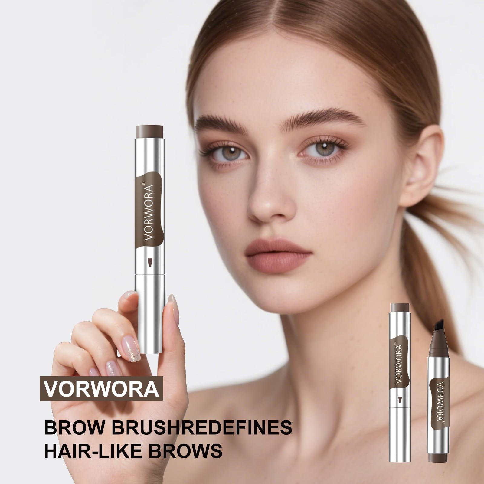 VEIAH Eyebrow Pen – Hair-Like Strokes, Waterproof & Long-Lasting (Brown)