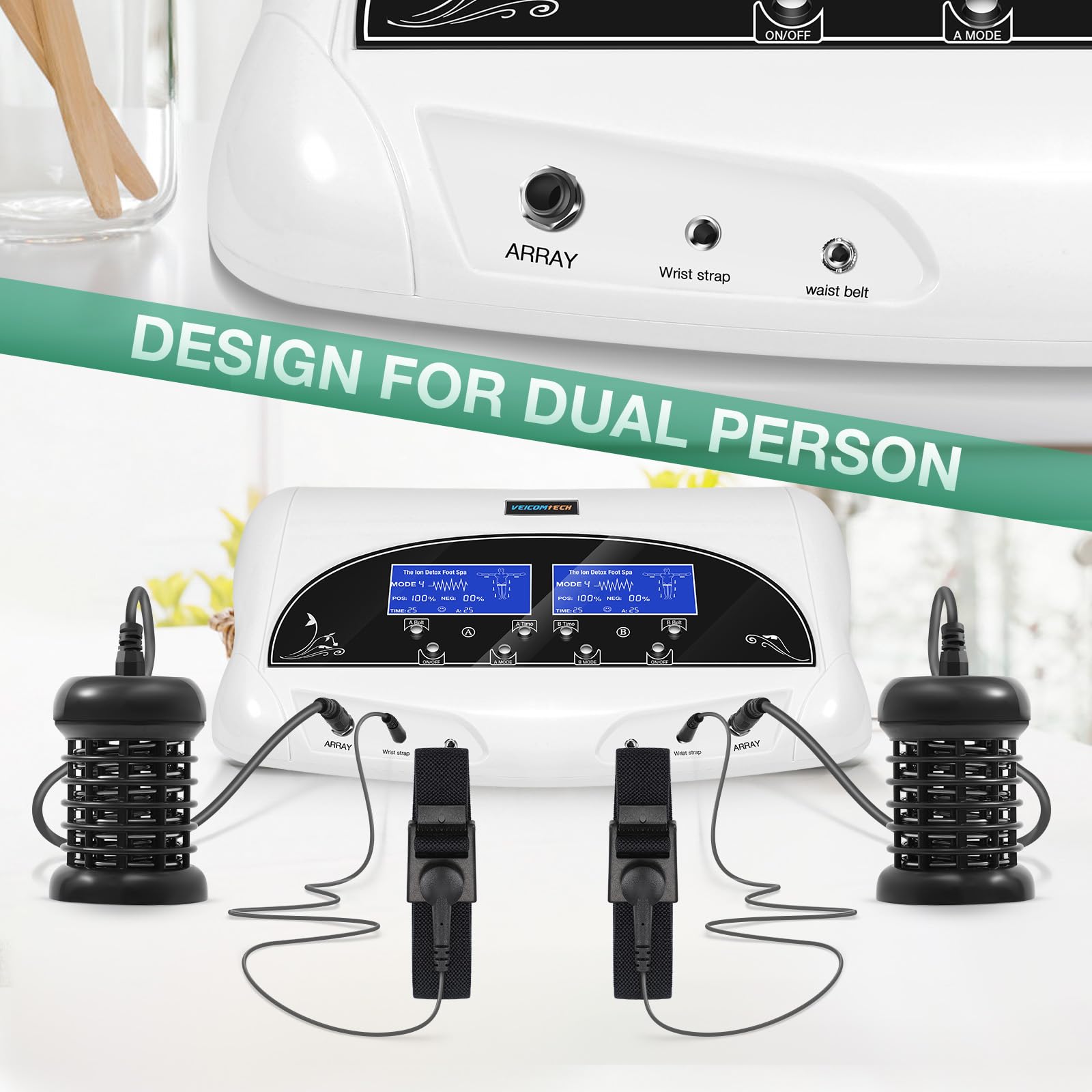 Veicomtech Dual Ionic Foot Bath Detox Machine – Pro Spa System