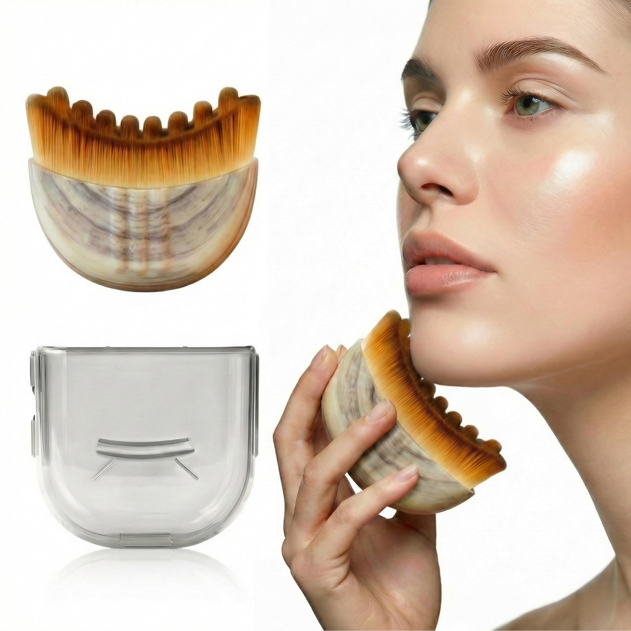 VEKDERTAGE Lymphatic Contour Face Brush — Sculpt, De-Puff & Glow