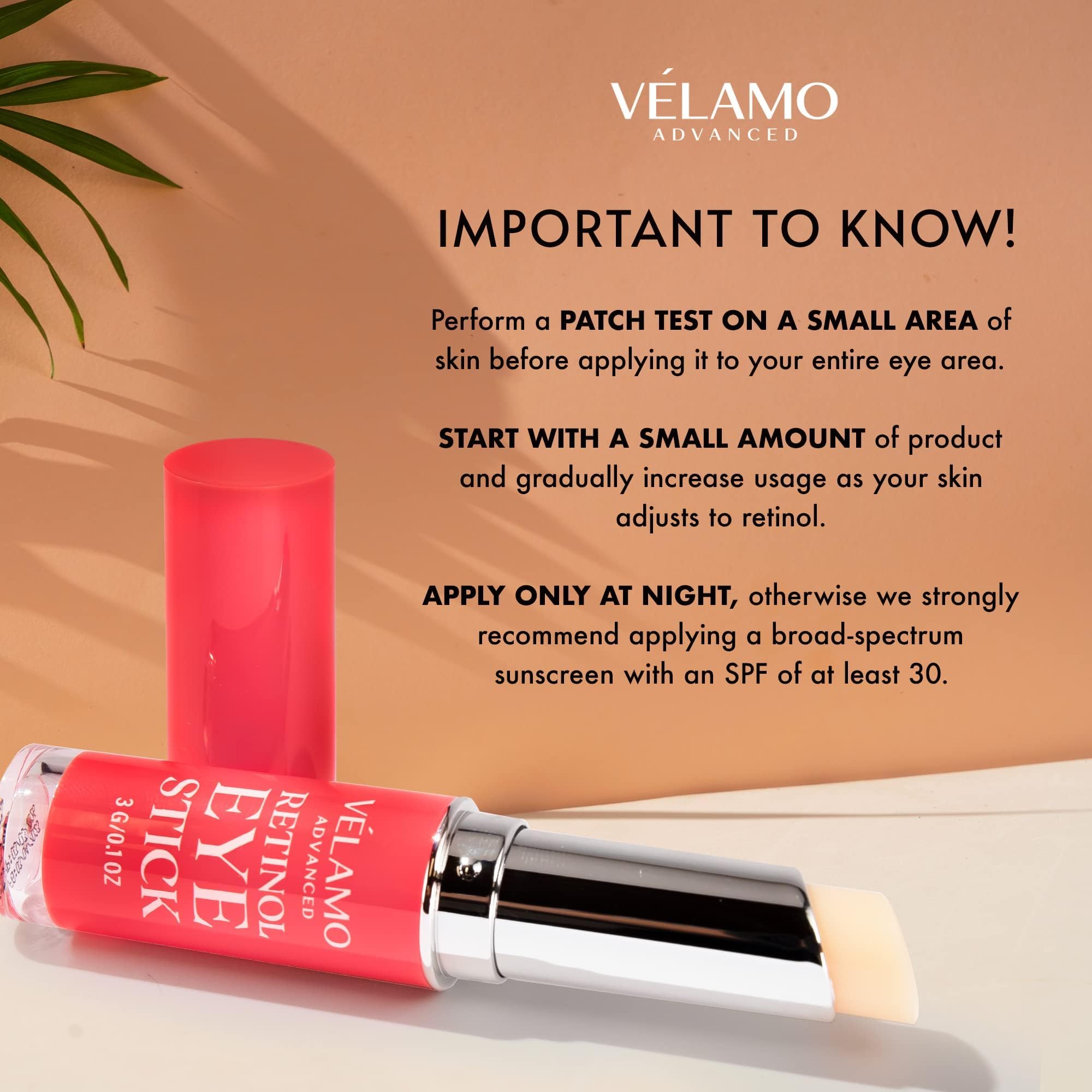 VELAMO ADVANCED Retinol Eye Stick – Renewing & Firming Under-Eye Balm, 2-Pack, Travel-Ready