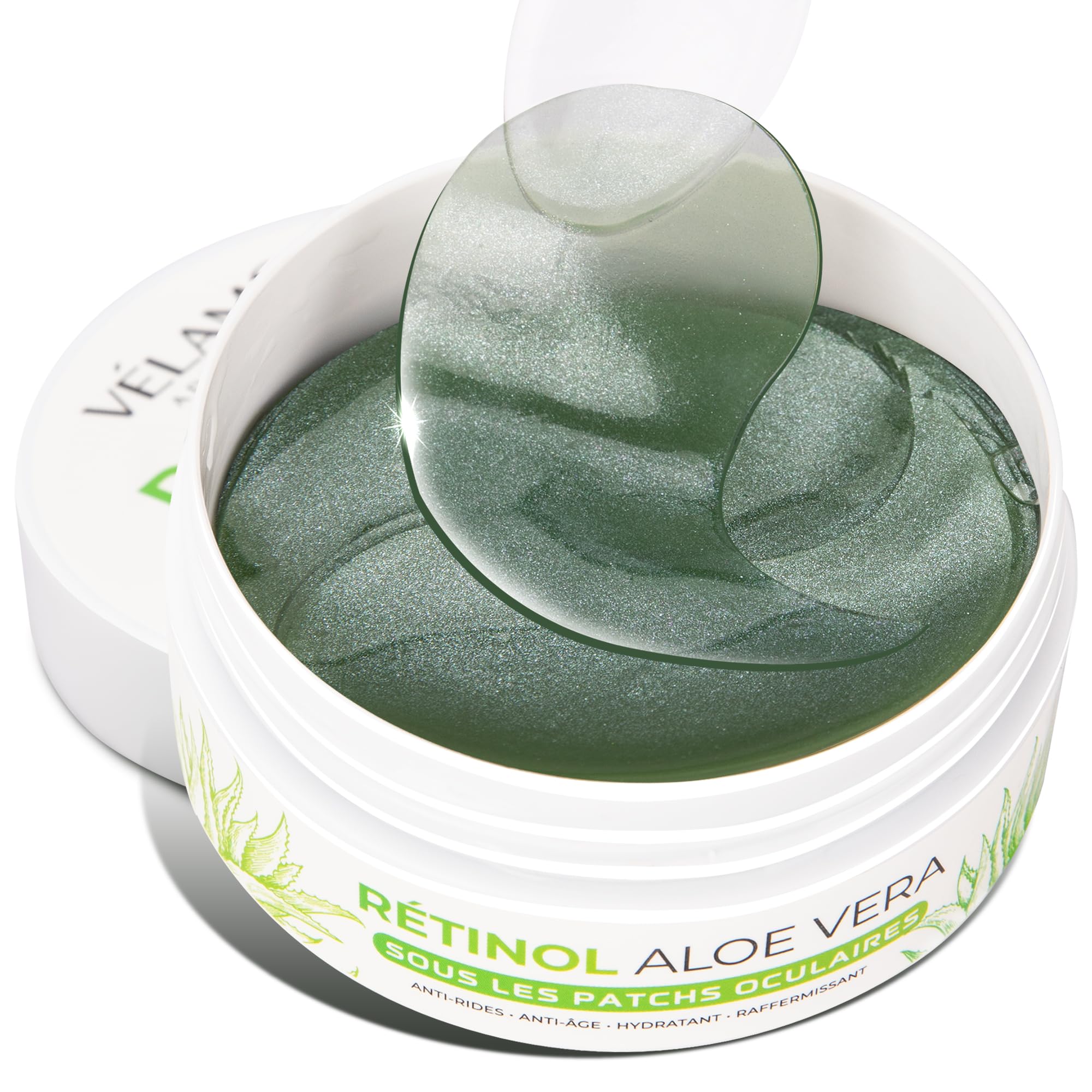 VELAMO ADVANCED Under Eye Patches – Aloe Vera, Retinol & 24k Gold for Puffiness, Dark Circles, and Wrinkles | 60 Pcs