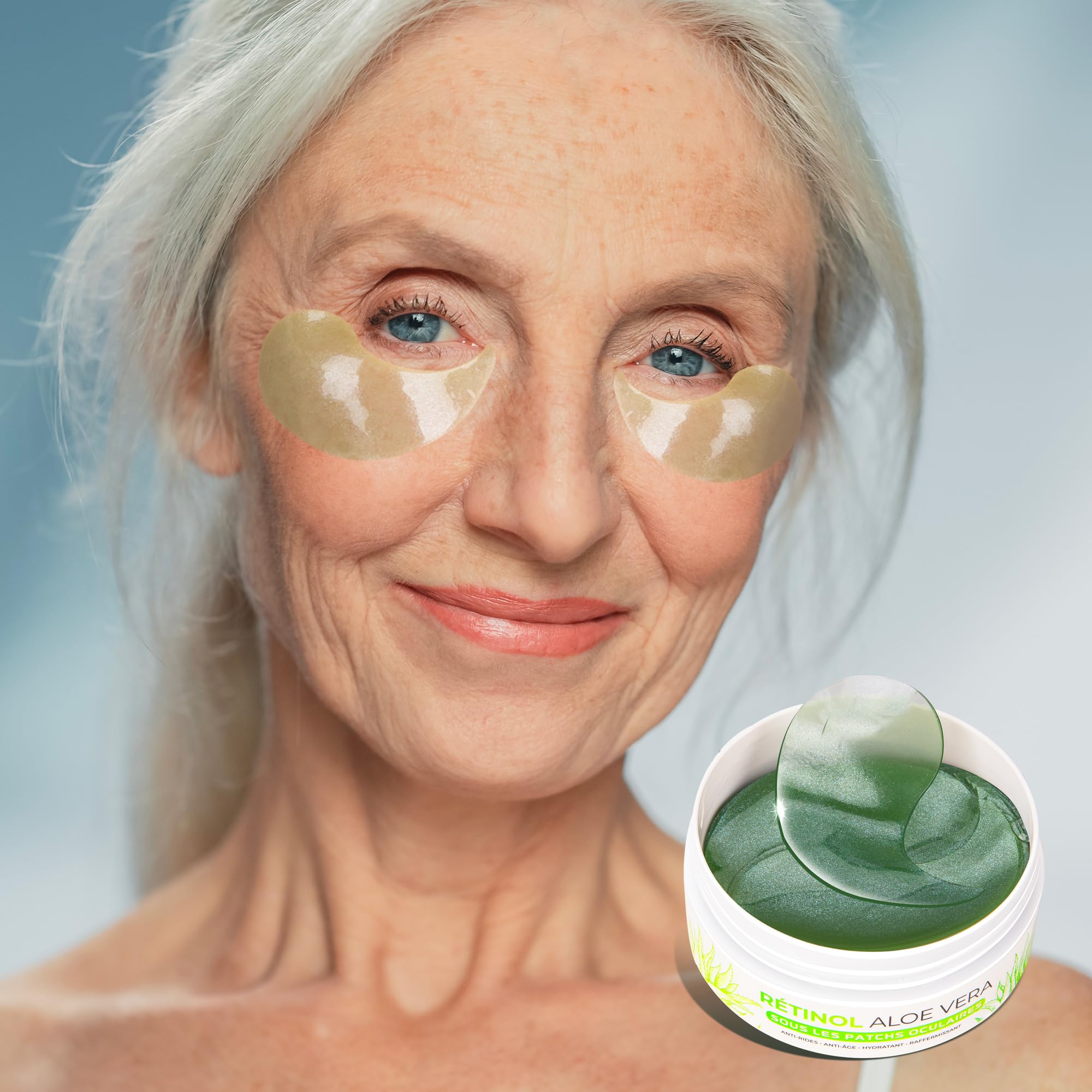 VELAMO ADVANCED Under Eye Patches – Aloe Vera, Retinol & 24k Gold for Puffiness, Dark Circles, and Wrinkles | 60 Pcs