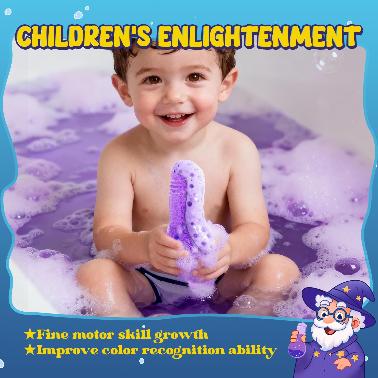 Velanora 6 Pack Bath Potions Kit for Kids - Interactive Color-Mixing Bath Bombs (Ages 3+)