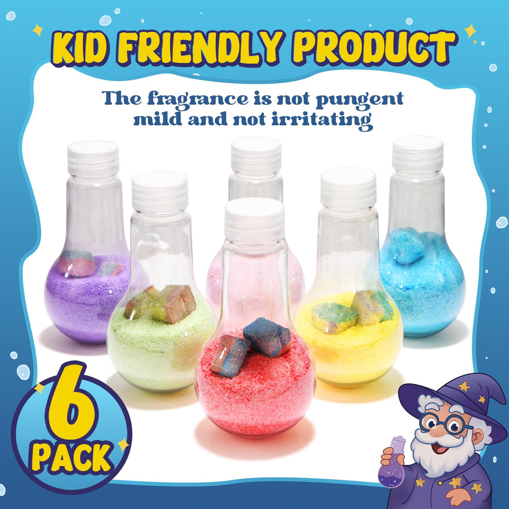 Velanora 6 Pack Bath Potions Kit for Kids - Interactive Color-Mixing Bath Bombs (Ages 3+)