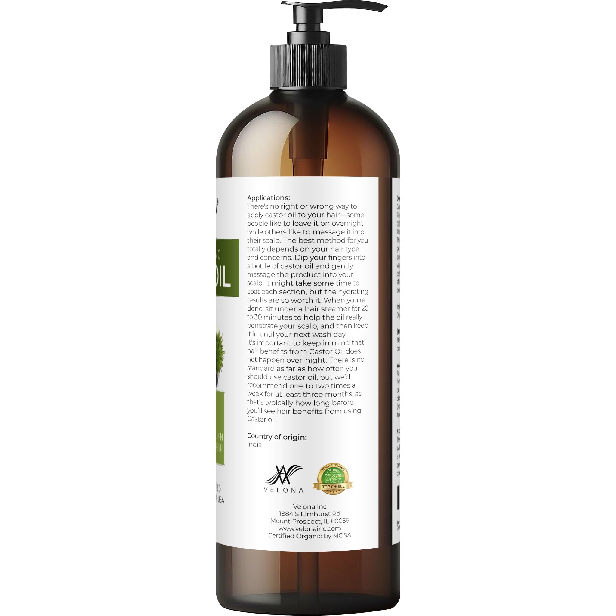 Velona Amla Oil USDA Organic - 16 Fl Oz | 100% Pure, Extra Virgin Cold-Pressed Carrier Oil