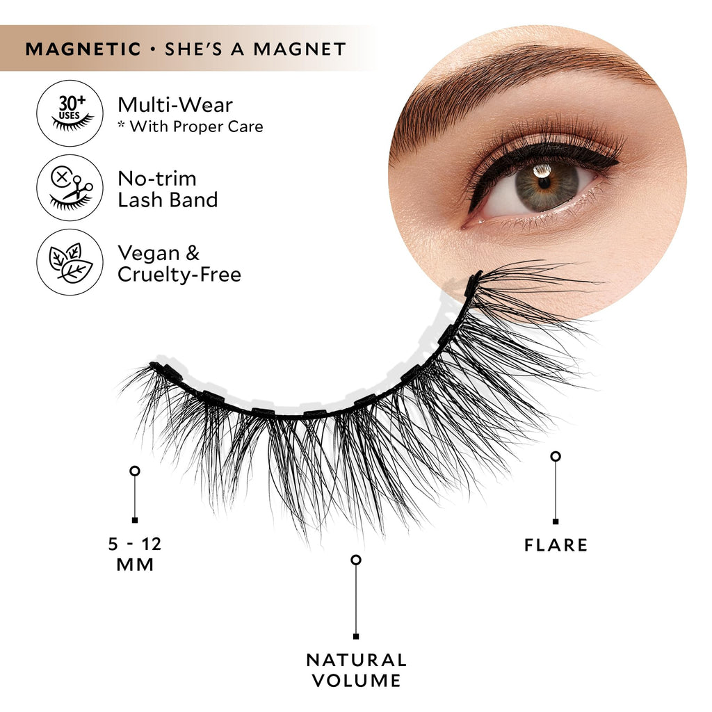 Velour Magnetic Eyelashes – Reusable, Natural-Look Lashes with 8 Magnets | VELOUR