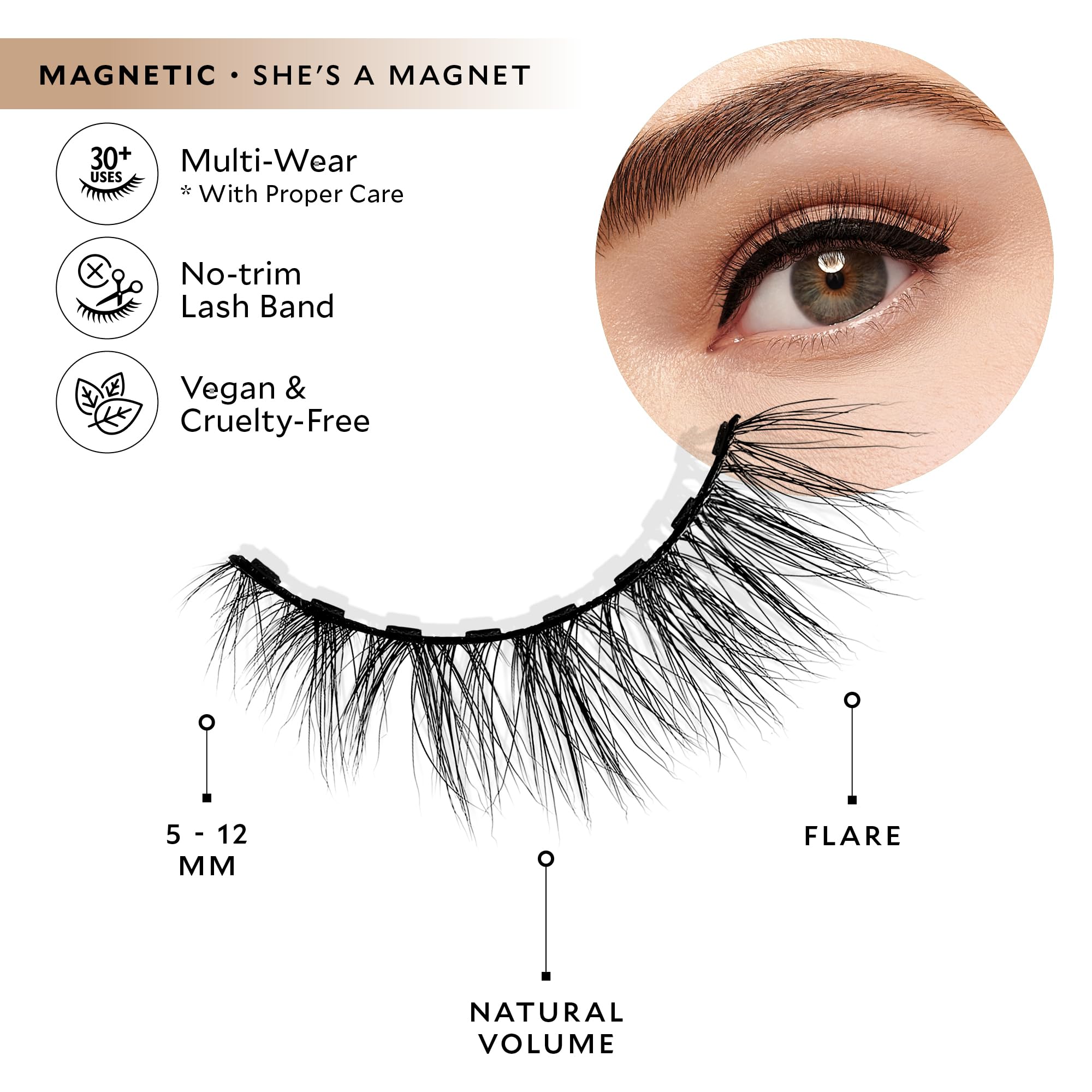Velour Magnetic Eyelashes – Reusable, Natural-Look Lashes with 8 Magnets | VELOUR
