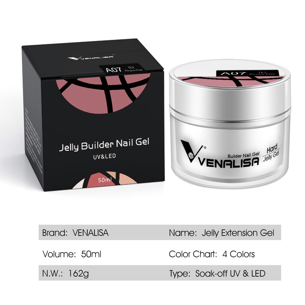 VENALISA Builder Nail Gel 50ml Milky White – Extensions & Nail Art Gel