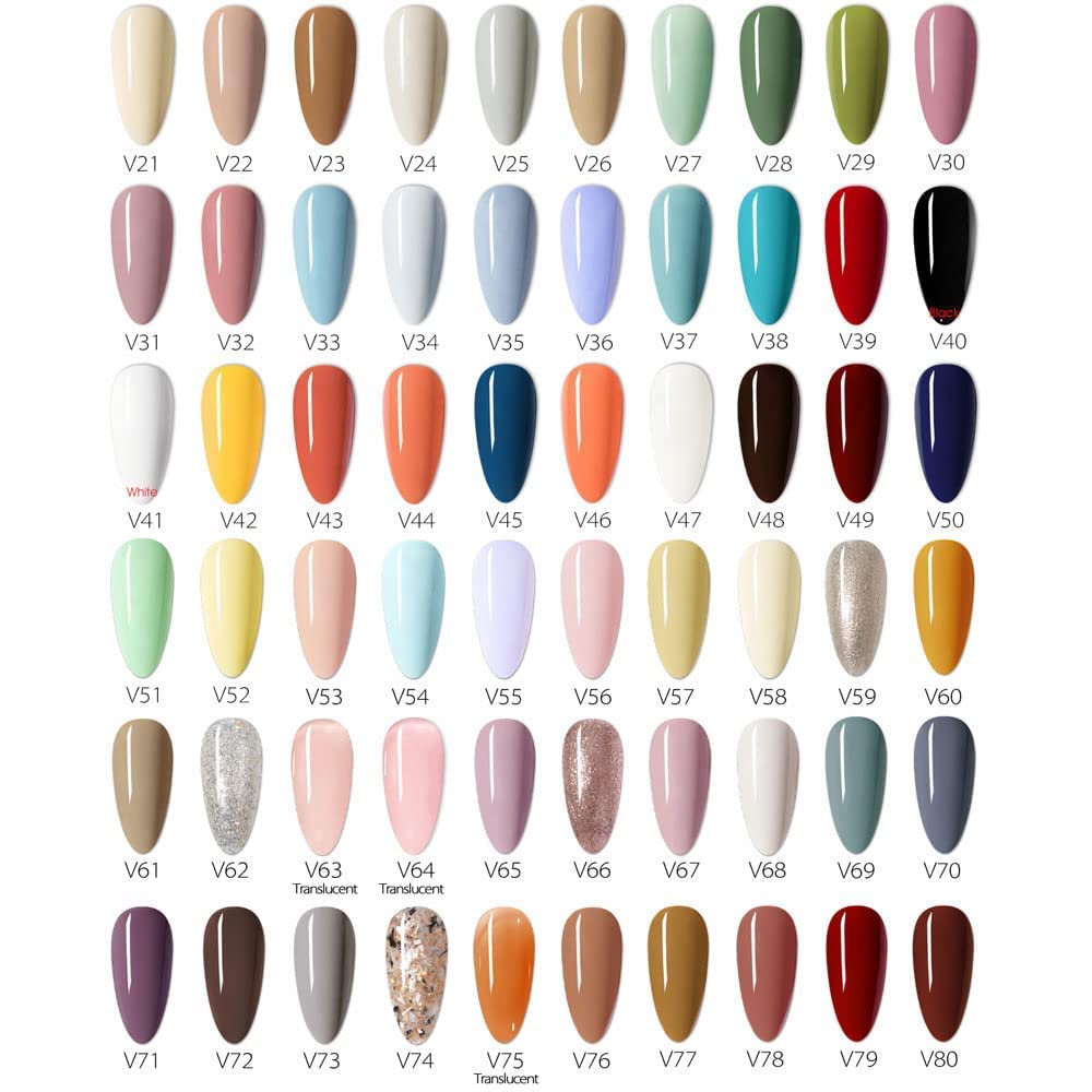 VENALISA 60 Colors Gel Nail Kit – Painting, Coloring & Nail Art Starter Set