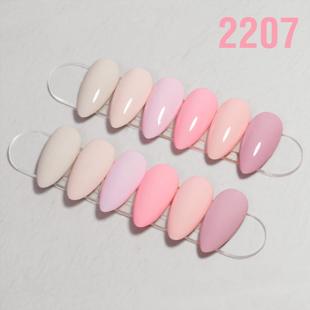 V VENALISA Hema-Free Pink Gel Nail Polish Set – 6 Nude Pink Colors, Soak-Off Gel Kit, LED Lamp for At-Home Manicure