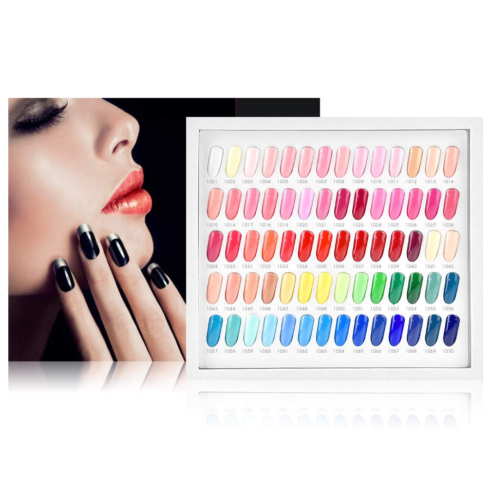 VENALISA 120 Pcs Gel Nail Polish Set with Base & Top Coat – 12ml Soak-Off UV LED Kit (White, Black, Pink, Blue)