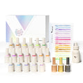 VENALISA V1 22-Pcs Cat Eye Gel Nail Polish Set – 18 Colors + Color Card, Glitter Blue Green Purple Kit for At-Home Manicure