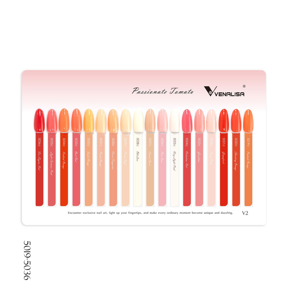 VENALISA V2 22-pcs Gel Nail Polish Set - 18 Colors, Color Card, Base & Top Coats