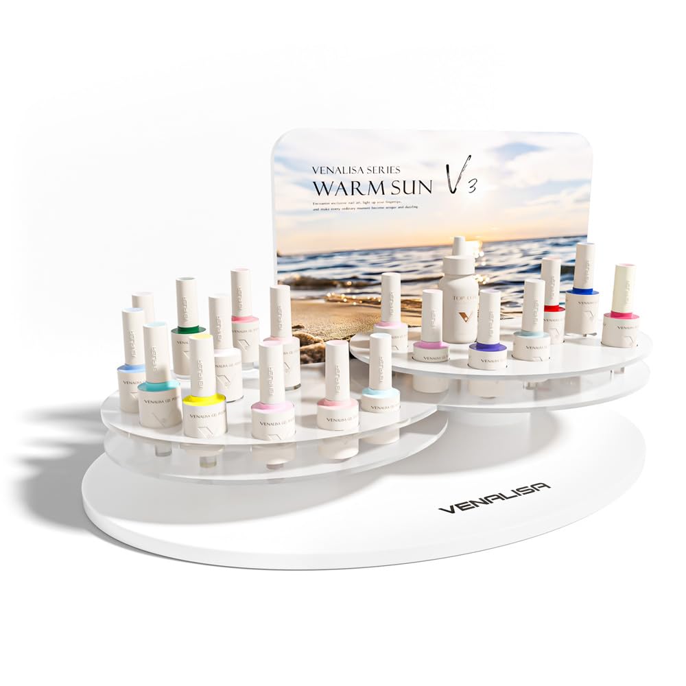 VENALISA V3 22-Piece Gel Nail Polish Set — 18 Colors + Base & Top Coats for At-Home Salon Quality