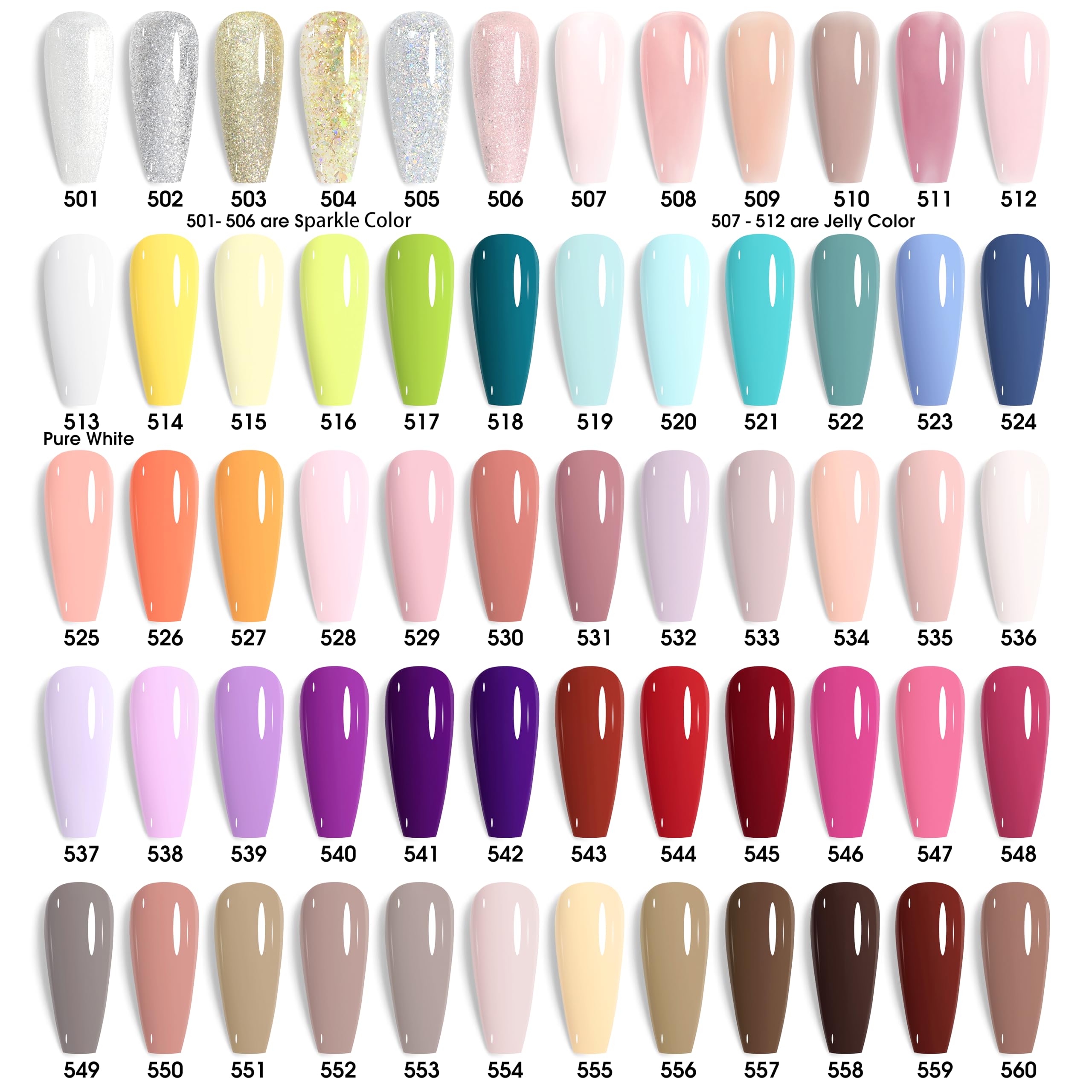 VENALISA VIP5 60-Color Gel Nail Polish Set with Base & Top Coats – Salon-Quality at Home