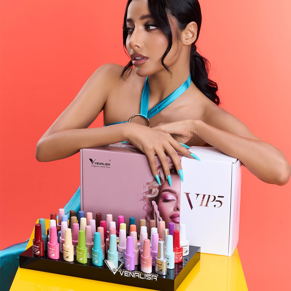 VENALISA VIP5 60-Color Gel Nail Polish Set with Base & Top Coats – Salon-Quality at Home